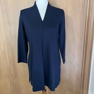 J. Jill Navy V-Neck Tunic Top